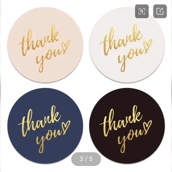 500 Thank You Stickers, 1 Inch, NWT - Picture 5 of 5